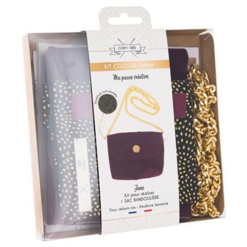 Kit Pour Sac Bandoulière Velours Prune Jane Pour Femme - Niveau Facile Prune Violet