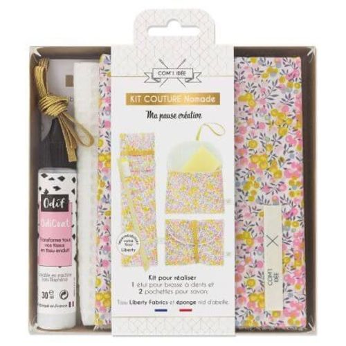 Kit Couture 1 Étui Brosse À Dents Et 2 Pochettes À Savon En Tissu Liberty ® Vendu Au Mètre
