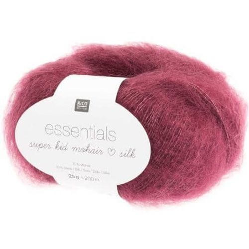 Fil À Tricoter Essentials Super Kid Mohair Loves Silk: Luxe, Douceur Et Créativité - 25gr - Rico Design 15 Violet Lilas