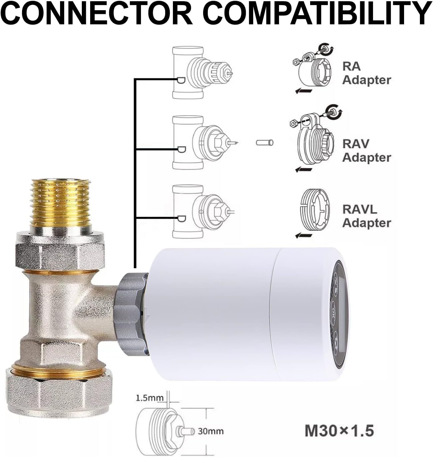 Thermostat de radiateur Intelligent , , programmable,M30 x 1... - 3