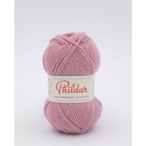 Pelote De Laine À Tricoter Super Baby - 25gr - Phildar - Certifié Oeko-Tex Rose The