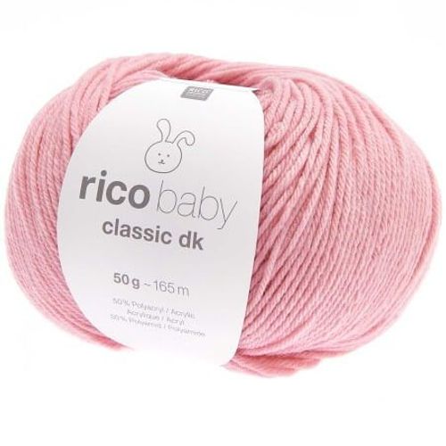 Fil Layette À Tricoter Rico Baby Classic Dk - Créez Des Tenues Douces Et Confortables Pour Bébé - Rico Design 82 Rose