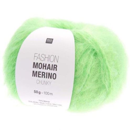 Laissez-Vous Envelopper De Luxe : Pelote De Laine Fashion Mohair Merino Chunky - Rico Design 022 Vert Clair