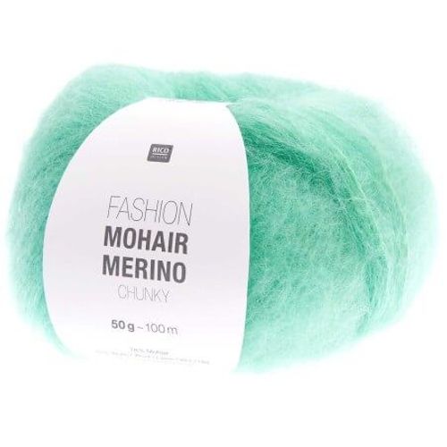 Laissez-Vous Envelopper De Luxe : Pelote De Laine Fashion Mohair Merino Chunky - Rico Design 021 Vert Turquoise