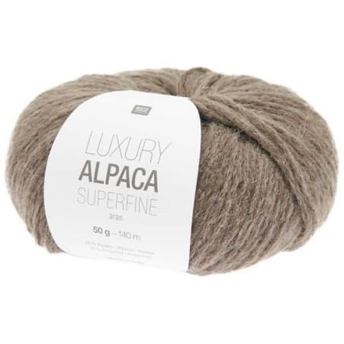 Fil De Laine À Tricoter Luxury Alpaca Superfine Aran - Rico Design 23 Taupe Marron
