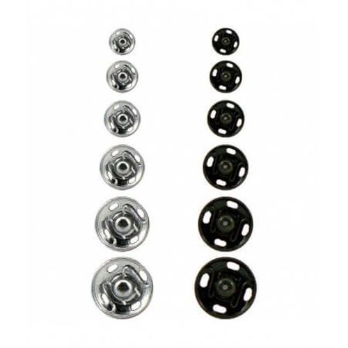 Boutons Pression N°9 Noirs X 12 - Distrifil 9 Noir