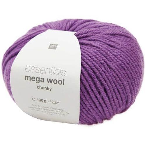 Laine À Tricoter Essentials Mega Wool Chunky - 100gr - Rico Design 31 Lilas Violet