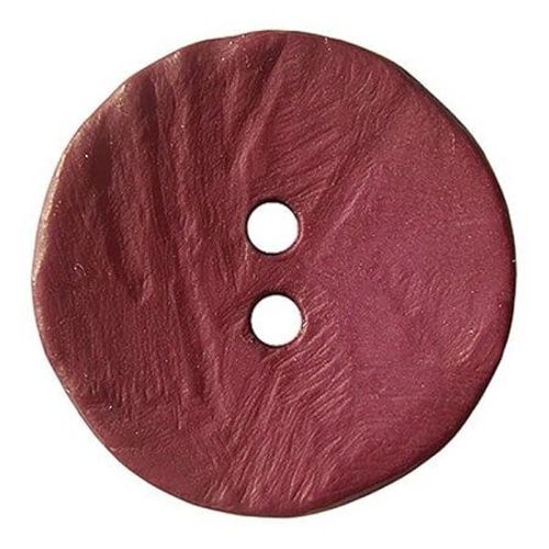 Bouton Rond Imitation Bois 2 Trous 30mm X 1 - Prym Rouge Bordeaux