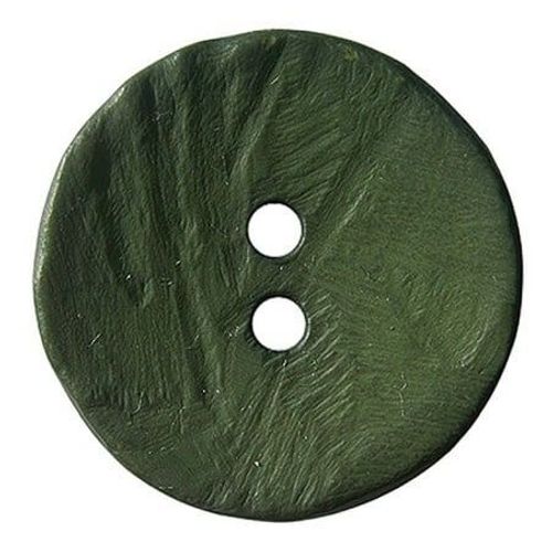 Bouton Rond Imitation Bois 2 Trous 40mm X 1 - Union Knopf Vert Fonce