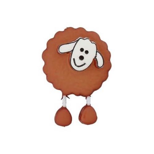 Boutons Mouton À Queue Blanc 18mm X 2 - Union Knopf Brun Moyen Marron