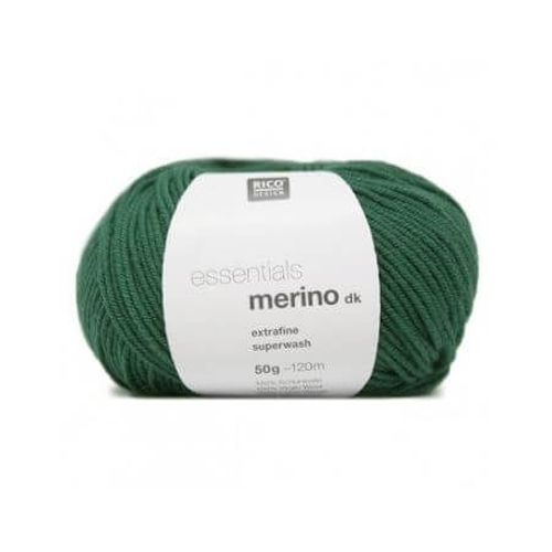 Fil De Laine À Tricoter Essentials Merino Dk - Rico Design 32 Vert Fonce