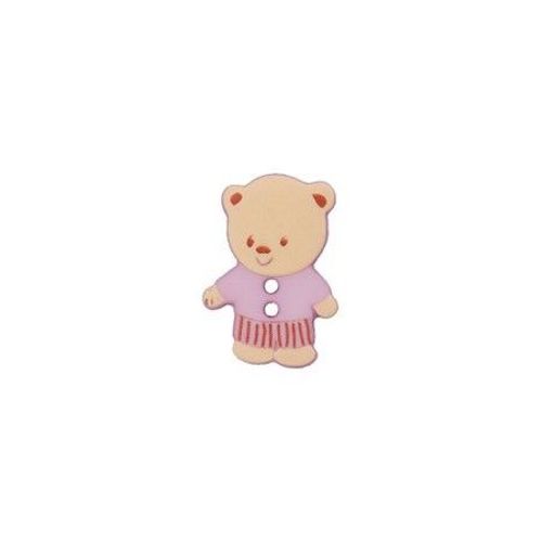 Boutons Ourson Blanc 15mm X 3 - Union Knopf Lilas Violet