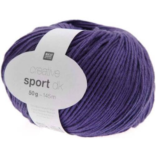 Coton À Tricoter Creative Sport Dk - Rico Design 030 Violette Violet
