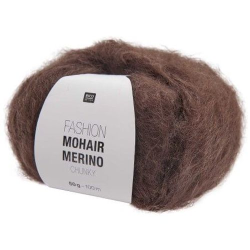 Laissez-Vous Envelopper De Luxe : Pelote De Laine Fashion Mohair Merino Chunky - Rico Design 17 Taupe Marron
