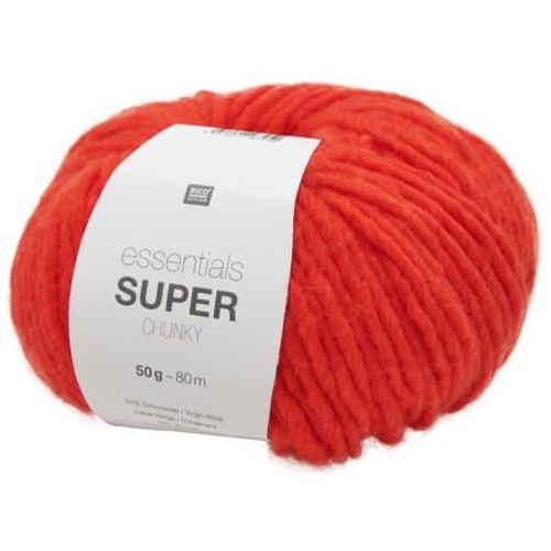 Laine À Tricoter Essentials Super Chunky 50 Gr - Rico Design 18 Rouge