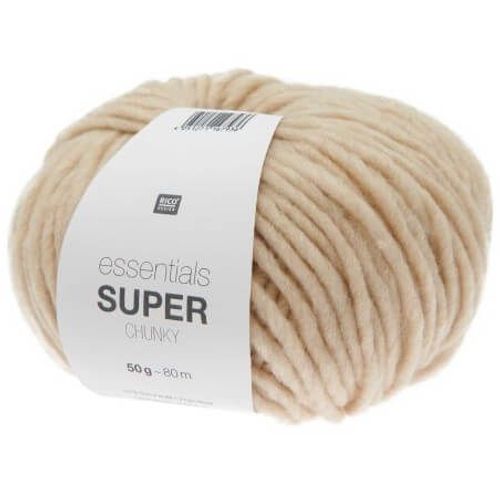 Laine À Tricoter Essentials Super Chunky 50 Gr - Rico Design 16 Ecru