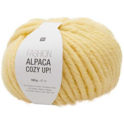 Pelote 100gr Laine Et Alpaga Fashion Alpaca Cozy Up - Rico Design 08 Jaune