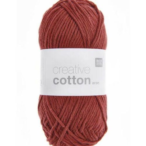 Pelotes De Fil À Tricoter Creative Cotton Aran De Rico Design - Laissez Libre Cours À Votre Créativité Avec Douceur Et Style ! 85 Rouille Marron