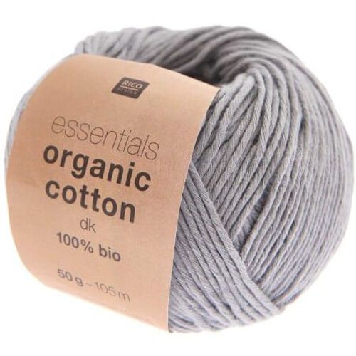 Coton À Tricoter Essentials Organic Cotton Dk - Rico Design 019 Gris