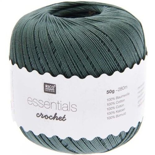 Coton À Crocheter Essentials Crochet - Rico Design 038 Lierre Vert