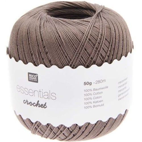 Coton À Crocheter Essentials Crochet - Rico Design 040 Taupe Marron