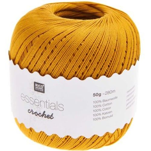 Coton À Crocheter Essentials Crochet - Rico Design 034 Moutarde Jaune