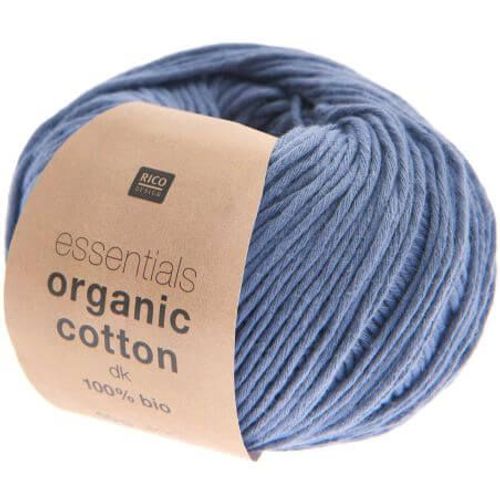 Coton À Tricoter Essentials Organic Cotton Dk - Rico Design 016 Bleu