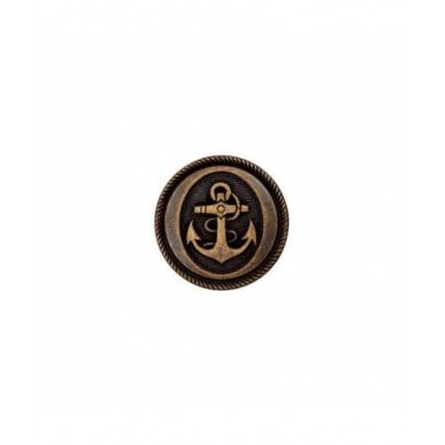 Bouton Métal À Queue Ancre Marine 14mm X3 - Prym Laiton Vieilli Marron