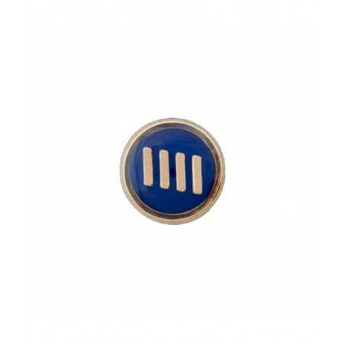 Bouton À Rayures En Métal 10mm À Queue - Prym Bleu/Or Bleu