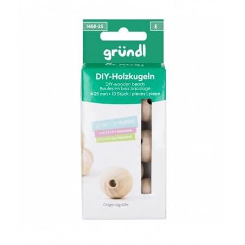 Perle En Bois Pour Macrame 25mm - Grundl 25mm Marron