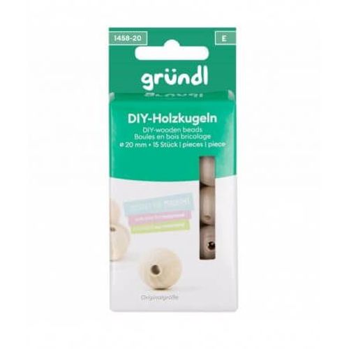 Perle En Bois Pour Macrame 20mm - Grundl Marron