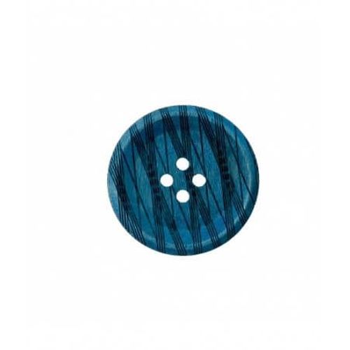 Bouton Bois Rayé 4 Trous 12 À 25mm - Prym 12mm Turquoise Fonce