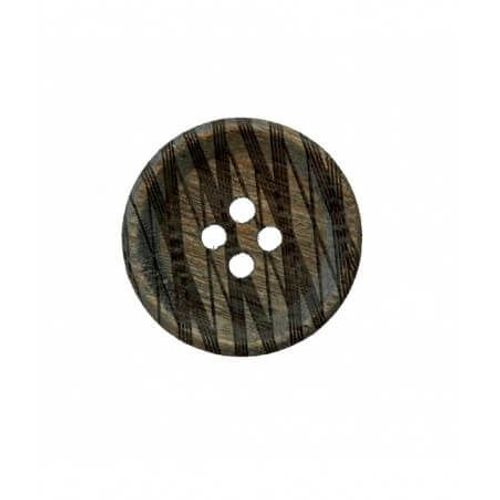 Bouton Bois Rayé 4 Trous 12 À 25mm - Prym 25mm Gris Fonce