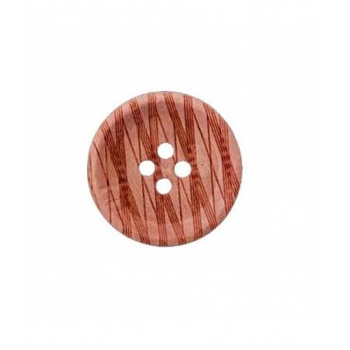 Bouton Bois Rayé 4 Trous 12 À 25mm - Prym 25mm Rose