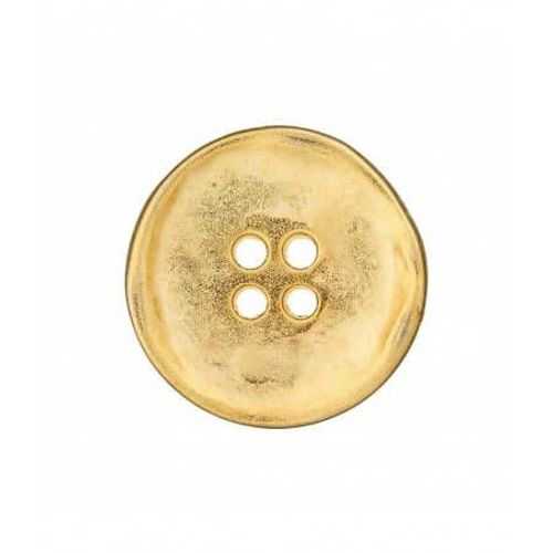 Boutons Rond En Métal 4 Trous 15mm X3 - Prym Or Mat Jaune