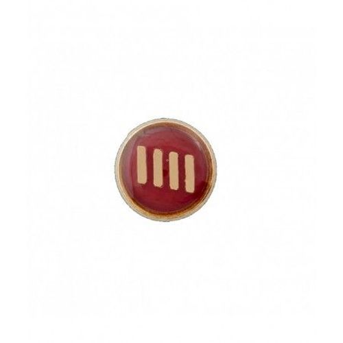 Bouton À Rayures En Métal 10mm À Queue - Prym Bordeaux/Or Rouge