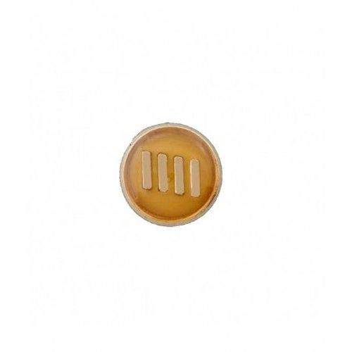 Bouton À Rayures En Métal 10mm À Queue - Prym Curry/Or Jaune