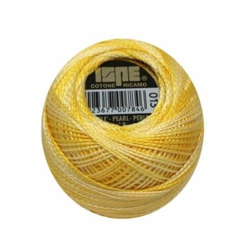 Coton Perlé Ispe N°8 - 10gr - Distrifil 0013 Jaune