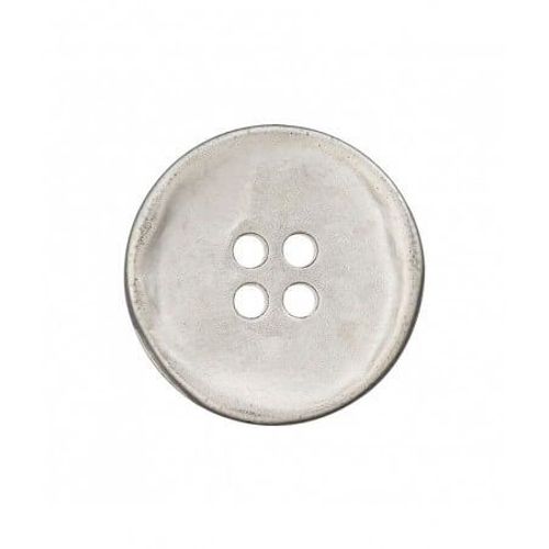 Boutons Rond En Métal 4 Trous 20mm X2 - Prym Argent Mat Gris