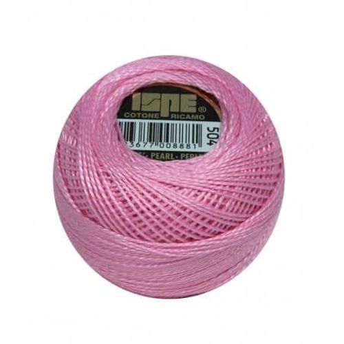 Coton Perlé Ispe N°8 - 10gr - Distrifil 504 Rose Vif