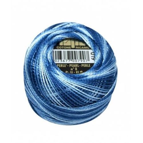 Coton Perlé Ispe N°8 - 10gr - Distrifil 019 Bleu Jean