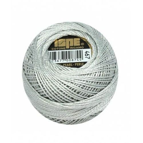 Coton Perlé Ispe N°8 - 10gr - Distrifil 467 Gris Chrome
