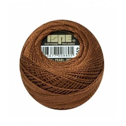 Coton Perlé Ispe N°8 - 10gr - Distrifil 490 Chocolat