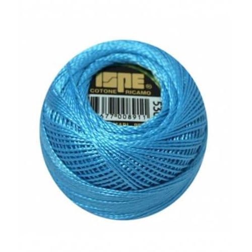 Coton Perlé Ispe N°8 - 10gr - Distrifil 530 Bleu Des Mers Du Sud