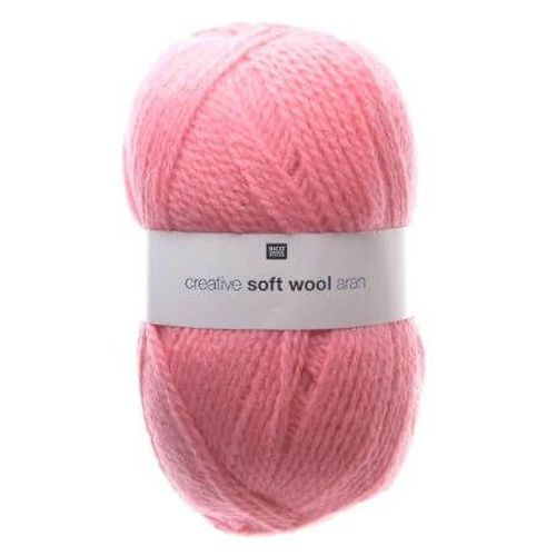 Fil De Laine À Tricoter Creative Soft Wool Aran - 100gr - Rico Design 22 Rose