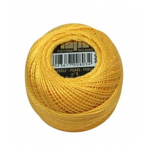 Coton Perlé Ispe N°8 - 10gr - Distrifil 302 Jaune