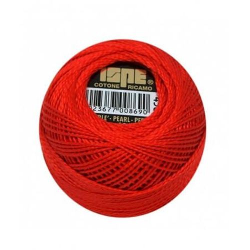 Coton Perlé Ispe N°8 - 10gr - Distrifil 450 Coquelicot