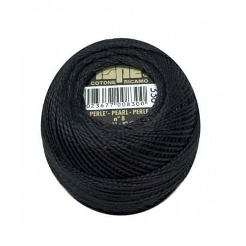 Coton Perlé Ispe N°8 - 10gr - Distrifil 336 -Noir