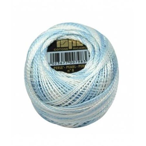 Coton Perlé Ispe N°8 - 10gr - Distrifil 027 Bleu Ciel