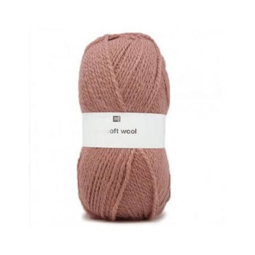 Fil De Laine À Tricoter Creative Soft Wool Aran - 100gr - Rico Design 08 Rose